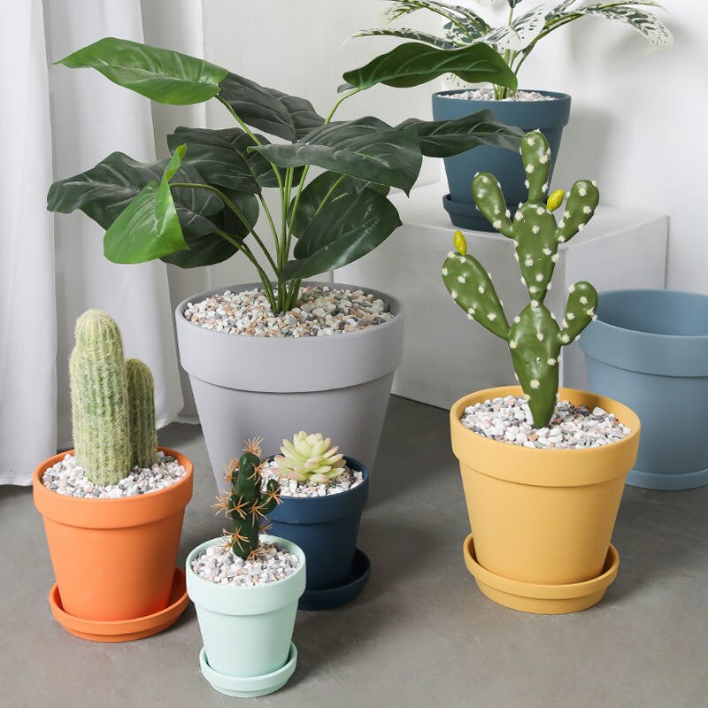 Terracotta Flower Pot Plant With Leakage Hole Pottery Clay Flowerpot With Bottom Tray Home Decoration Balcony Garden Decor Terracotta Flower Pot Plant With Leakage Hole Pottery Clay Flowerpot With Bottom Tray Home Decoration Balcony Garden Decor