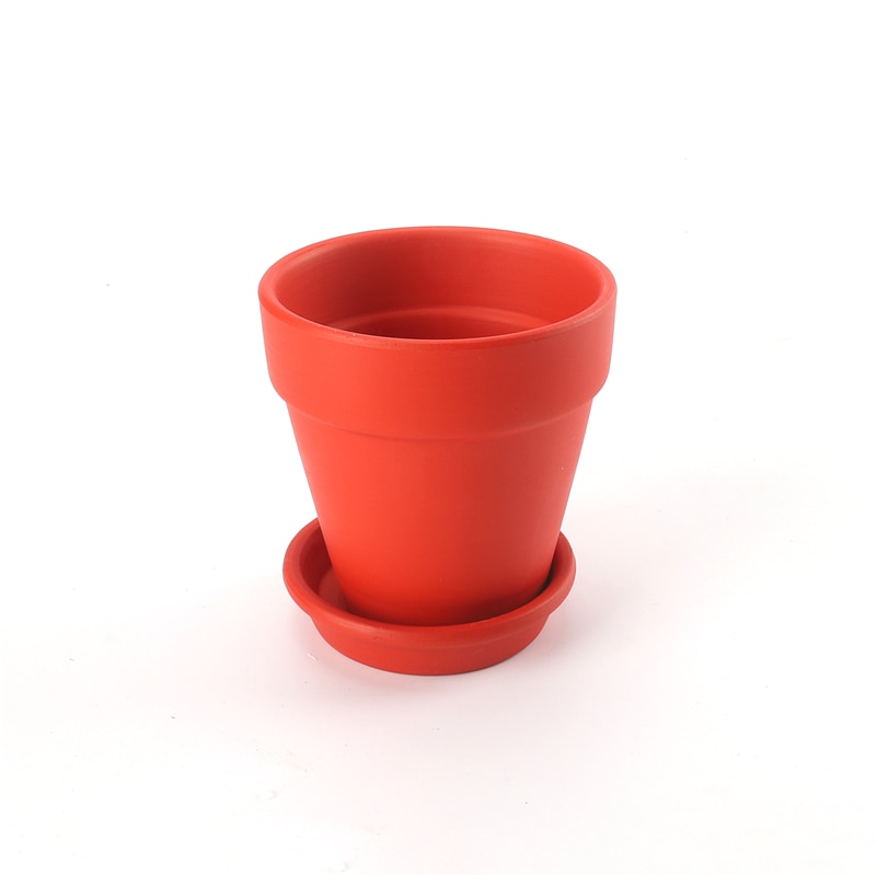 Terracotta Flower Pot Plant With Leakage Hole Pottery Clay Flowerpot With Bottom Tray Home Decoration Balcony Garden Decor Terracotta Flower Pot Plant With Leakage Hole Pottery Clay Flowerpot With Bottom Tray Home Decoration Balcony Garden Decor