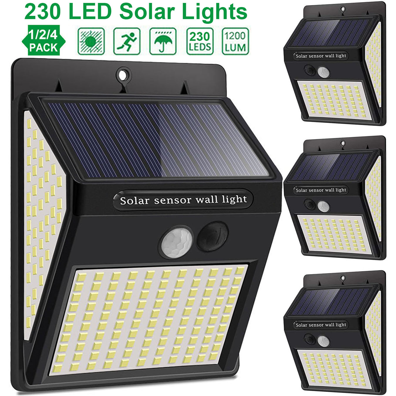 3Mode Waterproof 230 LED Solar Motion Sensor Lights Outdoor Sunlight Solar Powered Street Wall Lamp for Garden Decoration 1-4pcs 3Mode Waterproof 230 LED Solar Motion Sensor Lights Outdoor Sunlight Solar Powered Street Wall Lamp for Garden Decoration 1-4pcs
